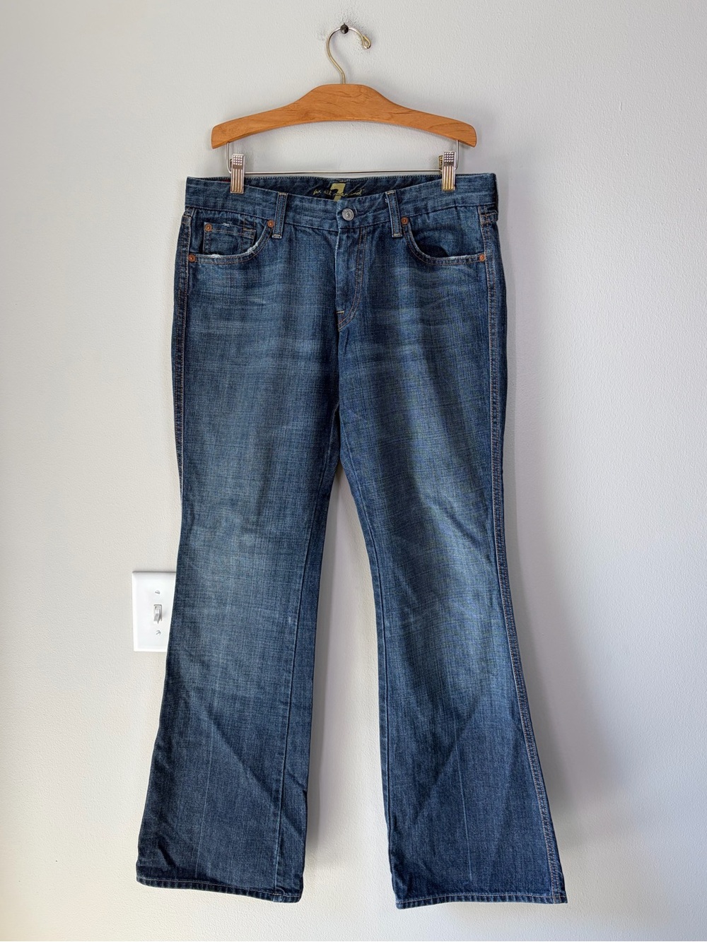 7 For All Mankind “A” Pocket Wide Leg Flare Jeans